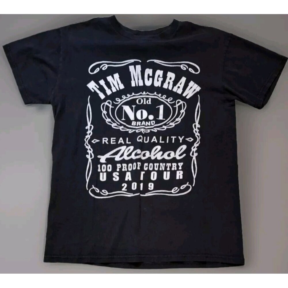 Tim McGraw T-shirt 100 Proof Country 2019 Tour Jack Daniels Men's Size Medium